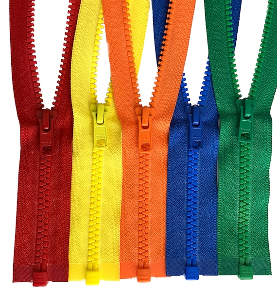 24 Inch Vislon Zipper YKK #5 Medium Weight Molded Plastic Separating Made USA