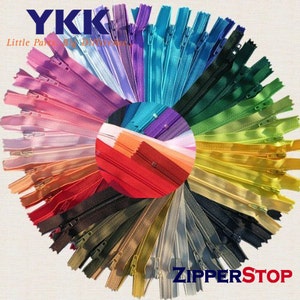 ZipperStop Wholesale Authorized Distributor YKK® 7 inch 50 YKK Assortment of the hottest Colors for 2019& 2020~ Color REQUESTS accepted