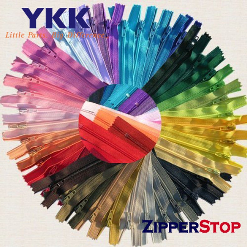 9 YKK 3 72 zippers Great for purses,Handbags and Craft ProjectsColor Requests acceptedZipperStop Wholesale Authorized Distributor YKK® image 2