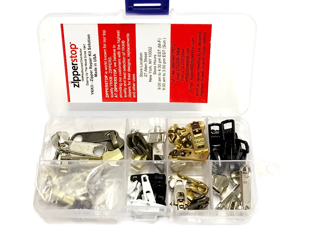 YKK Zipper Repair Kit Solution pack in Easy Container Storage Etsy