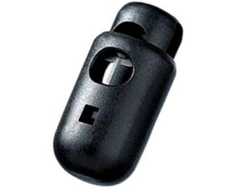 YKK Black Plastic Barrel Cord Lock, Spring Toggle - (12 pc. pack)