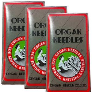 Organ Home Sewing Machine Needles  10 packs of ten needles(100 needles) Size 9 to 18- Pick your Size