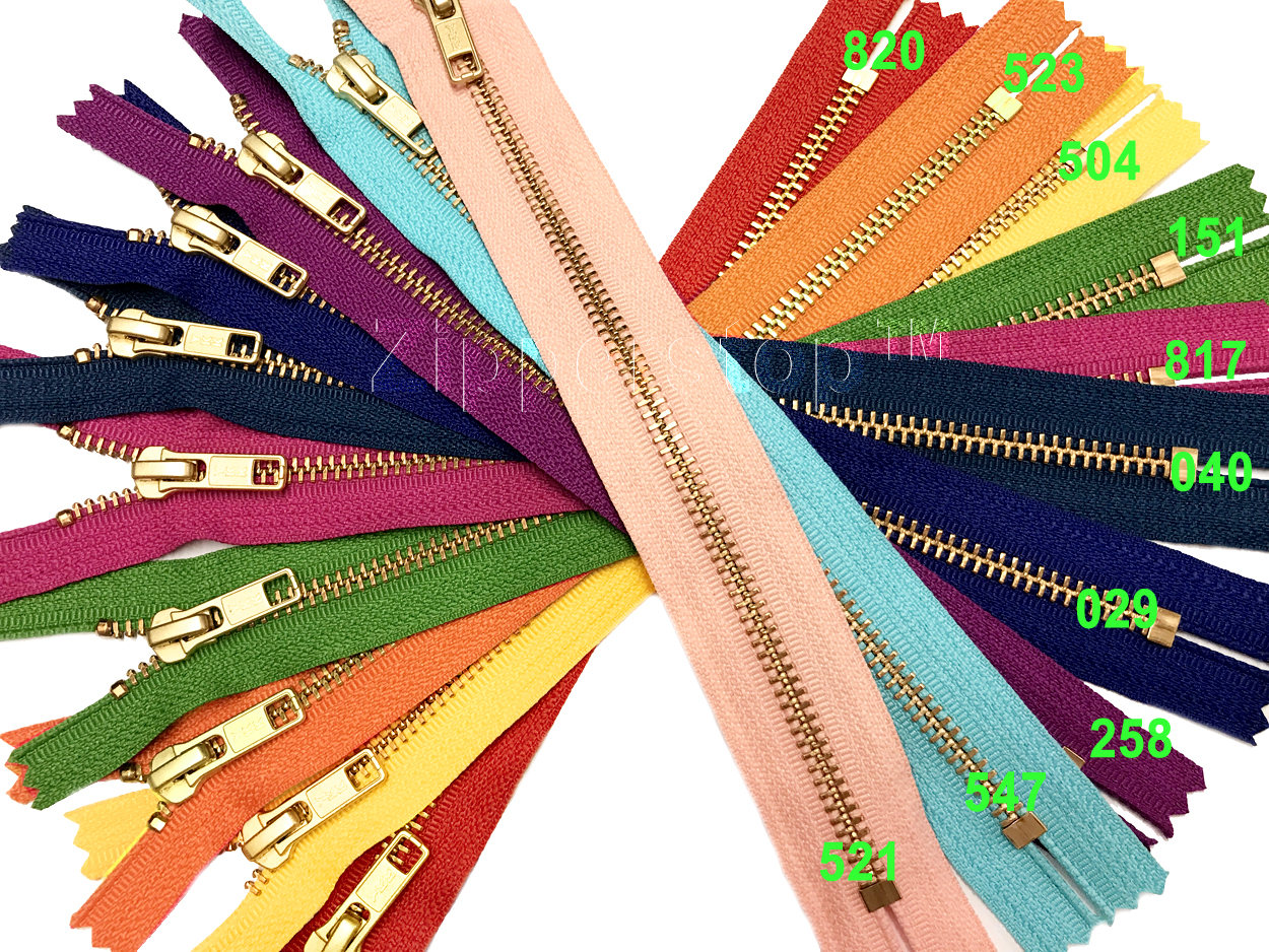 Zipperstop Wholesale - Metal Zippers YKK® #5 Brass Zipper Medium Weig…