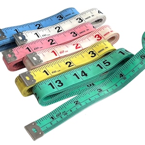 6PCS Soft Vinyl Tape Measure Set, 60-Inch Double Scale Ruler