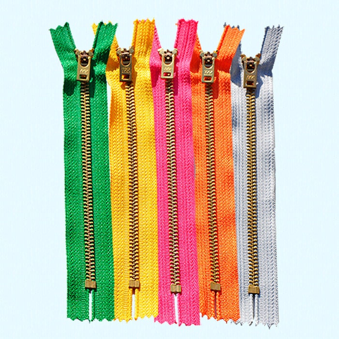 Jeans YKK Zipper Brass Closed bottom (select your own colors & length…