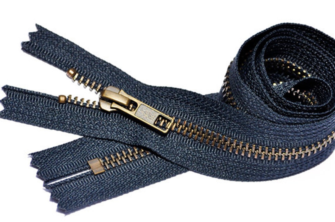  Antique Brass YKK Black #5 Handbag Zippers with Long Pull  Slider - Closed Bottom - Color: Black - Choose Your Length - Made in The  United States (1 Zipper Per Pack) (12 Inches)