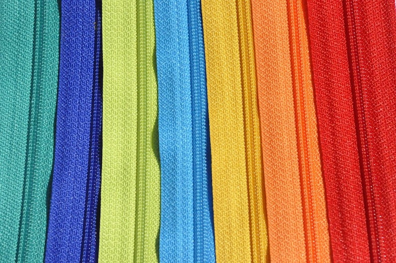 10pcs YKK 4.5 Handbag Zipper Assorted Season Colors with Extra-Long Pull Non-Lock Closed End image 2