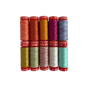 Aurifil Thread Kit - Rustic Chic Designer Collections 10 SMALL SPOOLS 100% COTTON 50WT (220yds each) Assorted Colors