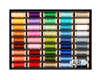 Aurifil Thread Holiday Sale 45 SMALL SPOOLS FLOSS in a Rainbow of Hues 45 Colors (ABSCAF45) 18 yards per spool