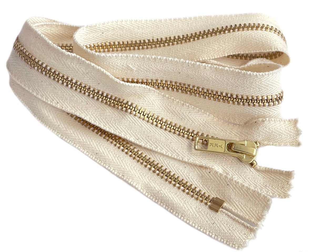 YKK Zipper Repair Kit 5 Brass, Aluminum or Antique Metal Zipper