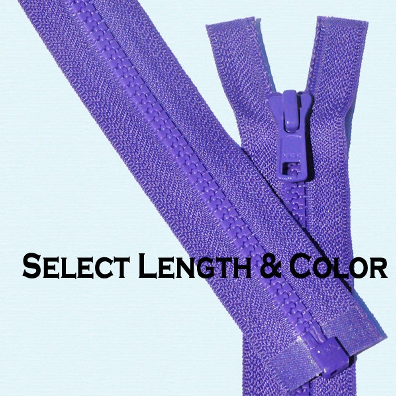 YKK® 5 Vislon Molded Plastic Separating Zippers Select Length and Color Sizes 14 to 36 Inches image 6