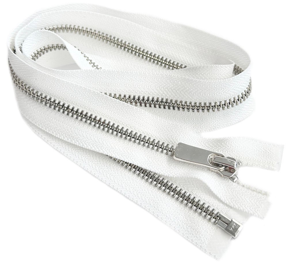 5 40 Inch Two Way Separating Jacket Zipper Silver Metal Zippers For Jackets  Coat