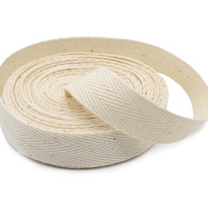Natural Cotton Twill Tape - Earth Friendly, Sewing & Crafting - 5 Yards 3/4"