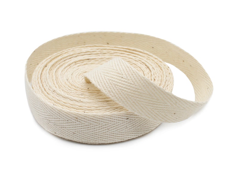 Natural Cotton Twill Tape - Earth Friendly, Sewing & Crafting - 5 Yards 3/4"