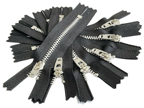 Pant/dress Zipper YKK #4.5 Aluminum Metal Closed Bottom Black or White 4"-  11" - Etsy