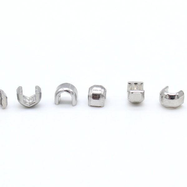 YKK Top Stops #3 #5/ #7/ #10 (Argent) - 30 Pièces/Pack