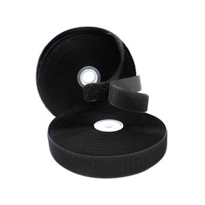 YKK  1&quot; Black Sew on Hook and Loop (By The Roll - 10 Yards Per Roll)