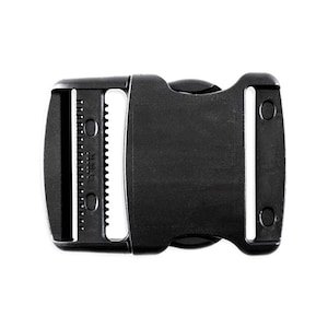 YKK Flat Side Release Plastic Buckles 1", 1 1/2" or 2" - Black
