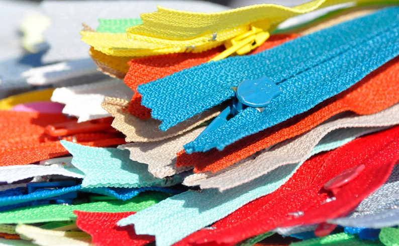 100 7 YKK Number 3 zippers assortment that just includes bright and pastel colors no neutrals~ ZipperStop Wholesale Distributor YKK\u00ae