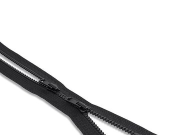 YKK #3 Black Vislon Two-Way Separating Jacket Zipper (5-36 inch)