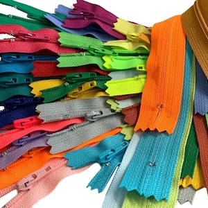 YKK 27" Nylon Coil Zippers, #3, USA Made, 25 Piece Assortment