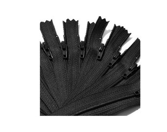 100 YKK #3 Zippers In Sizes 3", 4". 5", 6", 7", 8" 9", 10", 12", 14", 16", 18", 20", & 22". Special Offer (Closed Bottom)