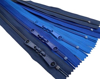 3pcs YKK #4.5 Nylon Coil Handbag with Double Pull Zipper 30" Two-Way – Choose Colors