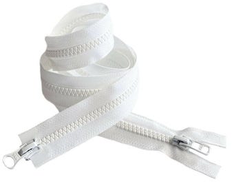 10pcs YKK #5 Two-Way VISLON Plastic Jacket Zipper, 5" to 36"