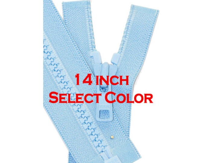 YKK Molded Plastic Jacket Zipperone 14 Inch Vislon Jacket Etsy