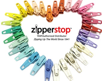 Zipper Repair Kit Solution #3 coil YKK®  sliders use in sewing or jewelry-Choice of brights,neutral,dark or lite