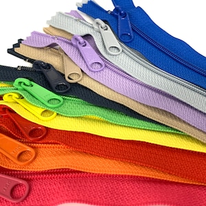 5 cremalleras YKK #4.5 de 12.0 in para bolso o bolso con tirador extralargo, fabricado en EE. UU.