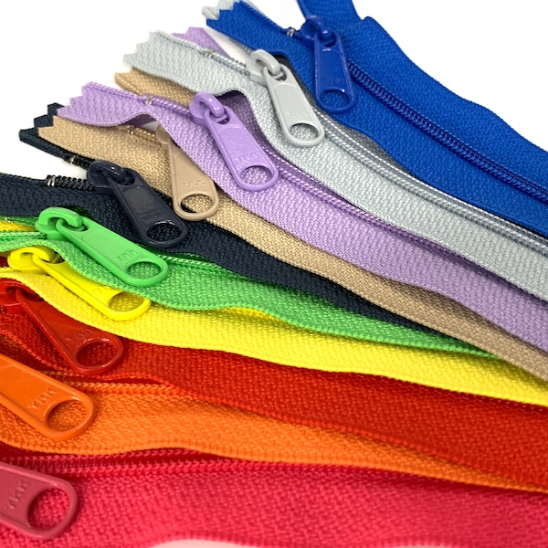 10pcs 14" YKK  #4.5 Handbag Or Purse Zipper With Extra-Long Pull - Made In USA