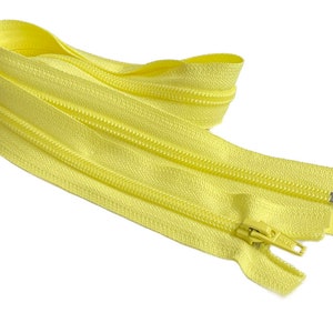 One YKK 5 14 Nylon Coil One-Way Separating, Open-End Jacket Zipper Made in USA Your Choice of Colors 503W PRIMROSE YELLOW