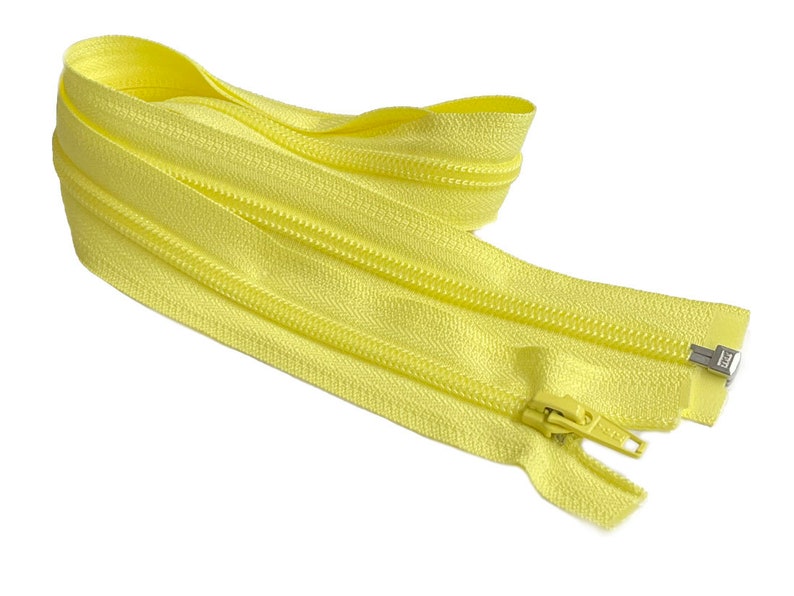 One YKK 5 14 Nylon Coil One-Way Separating, Open-End Jacket Zipper Made in USA Your Choice of Colors 503W PRIMROSE YELLOW