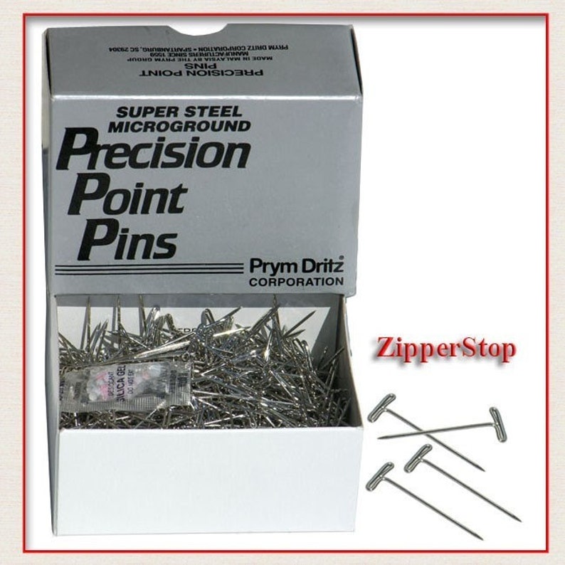 Number 24 STEEL T-PIN - Prym Dritz 1 1/2 Inch ,1/2 Lb Box - Super Steel ...