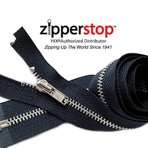 YKK® metallo in alluminio da 3 pollici a 36 pollici Zippers giacca all&#39;ingrosso #3 separatore leggero (lunghezza opzioni, colore )~ZipperStop all&#39;ingrosso YKK