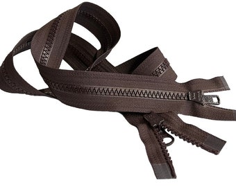 YKK #5 Two-Way Jacket Zipper – Dual Molded Plastic Vislon, Separating (5-36")