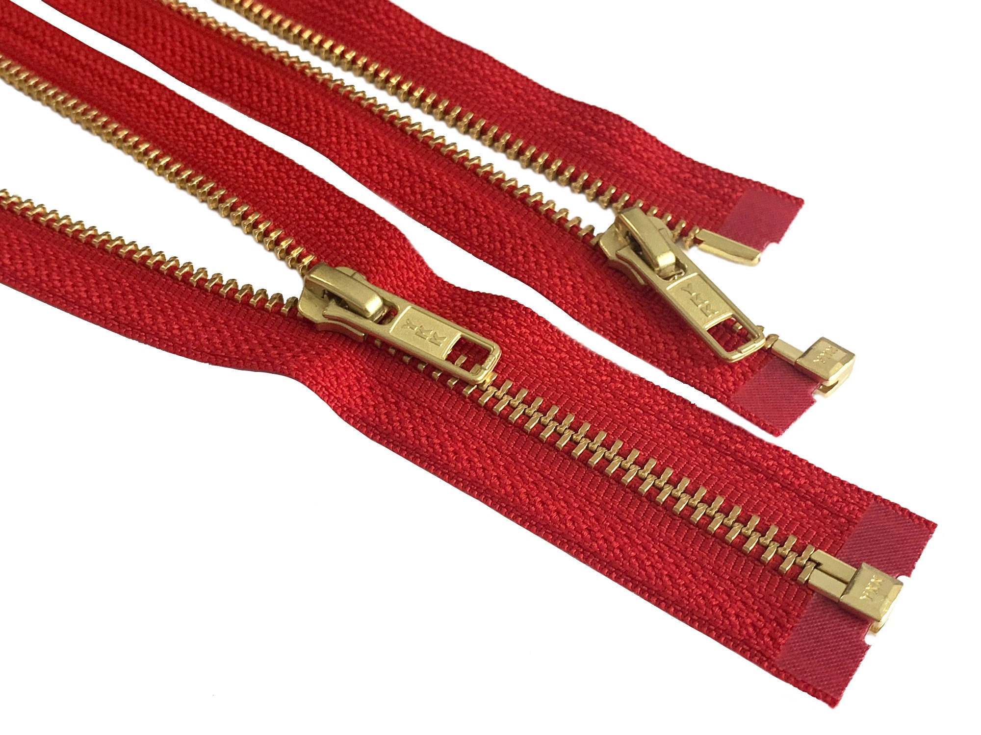 2pcs YKK Jacket Brass Zipper 5 Separating Brass Metal Teeth