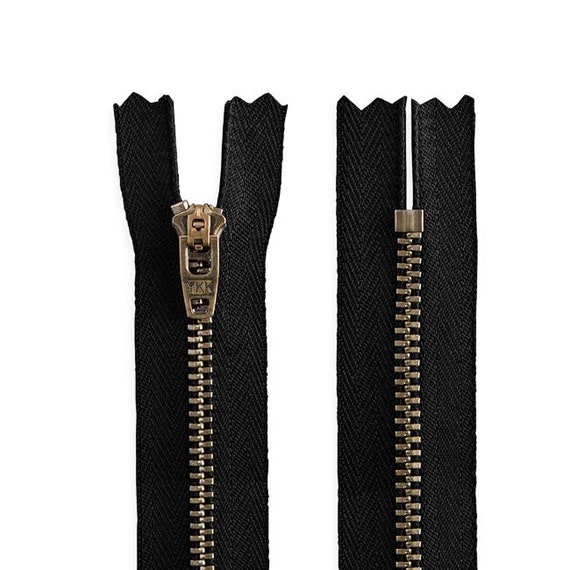 25pcs YKK #4.5 Antique Brass With Semi- Auto Lock Slide for