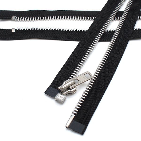 Veste de séparation en aluminium YKK #8 (résistante) avec fermeture à glissière
