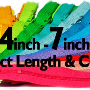 YKK Nylon Coil Zippers (4-7 Inch) - Dress & Skirt, Assorted Colors