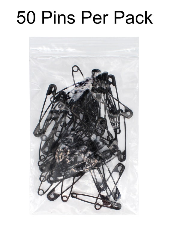 BLACK SAFETY PINS for Crafts 3/4 Inch Number 00 Safety Pins Black