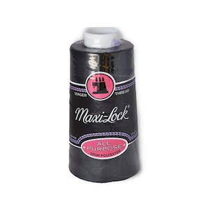 May include: A black spool of Maxi-Lock All Purpose Spun Polyester Serger Thread.