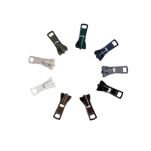 9pcs YKK #3 Plastic Zipper Pulls – Vislon, Assorted Colors