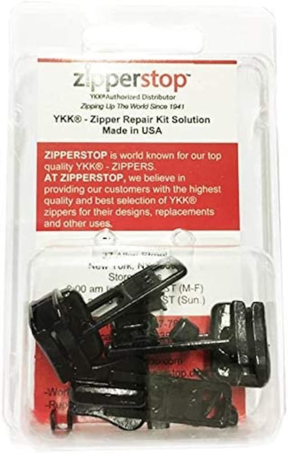 Zipper Repair Kit Solution Ykk 8 Molded Black Pulls Vislon 