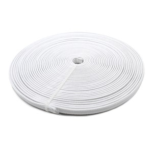 3/8 inch Covered Poly Boning - White - 12 yd roll / 100percent cotton covered polypropylene - Made USA