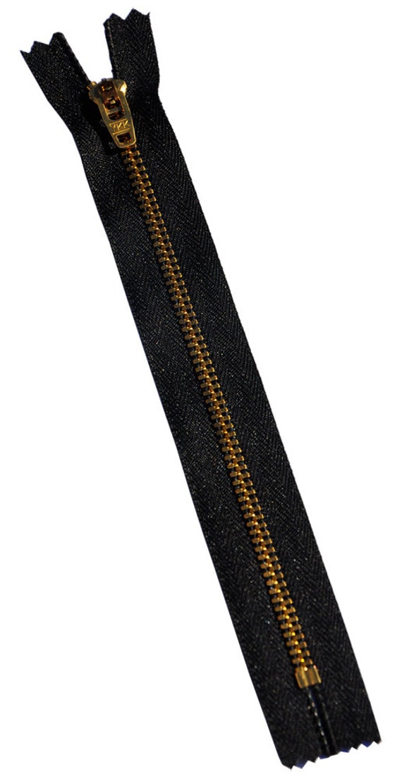 7 Inch White YKK Pants Zipper – Brass, Closed Bottom - Etsy