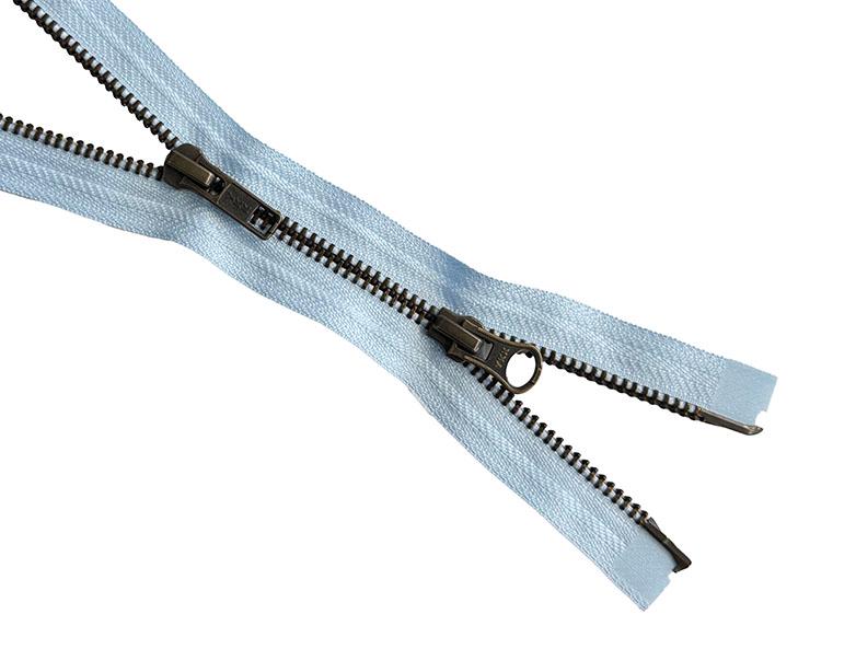MebuZip Reißverschluss #8, 22 Zoll, Antik Messing – Zweiteiliger Metall-Reißverschluss Für Jacken & Taschen