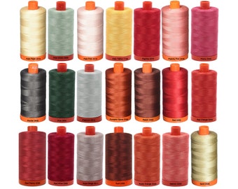 Aurifil 50WT Solid - Mako Cotton Thread - 1422 Yards Each Spool