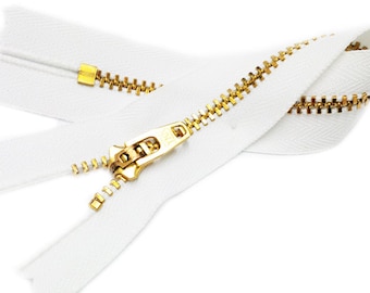Realm Jeansreißverschluss Mit Messingzähnen – 17,8 Cm, Beige, Für Nähen & Basteln